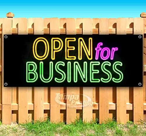 פתוח לבאנר עסקי 13 עוז | לא-פאברי | ויניל כבד-חובה חד צדדי עם מלגות מתכת